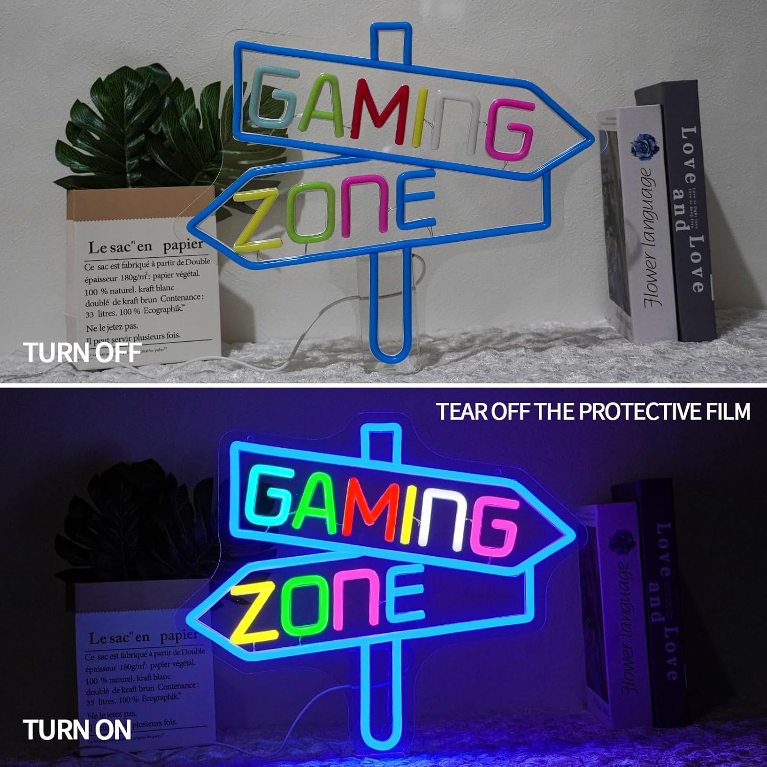 Gaming Zone Neon Sign USB LED  - огляд і ціна Wall Decor Lighting