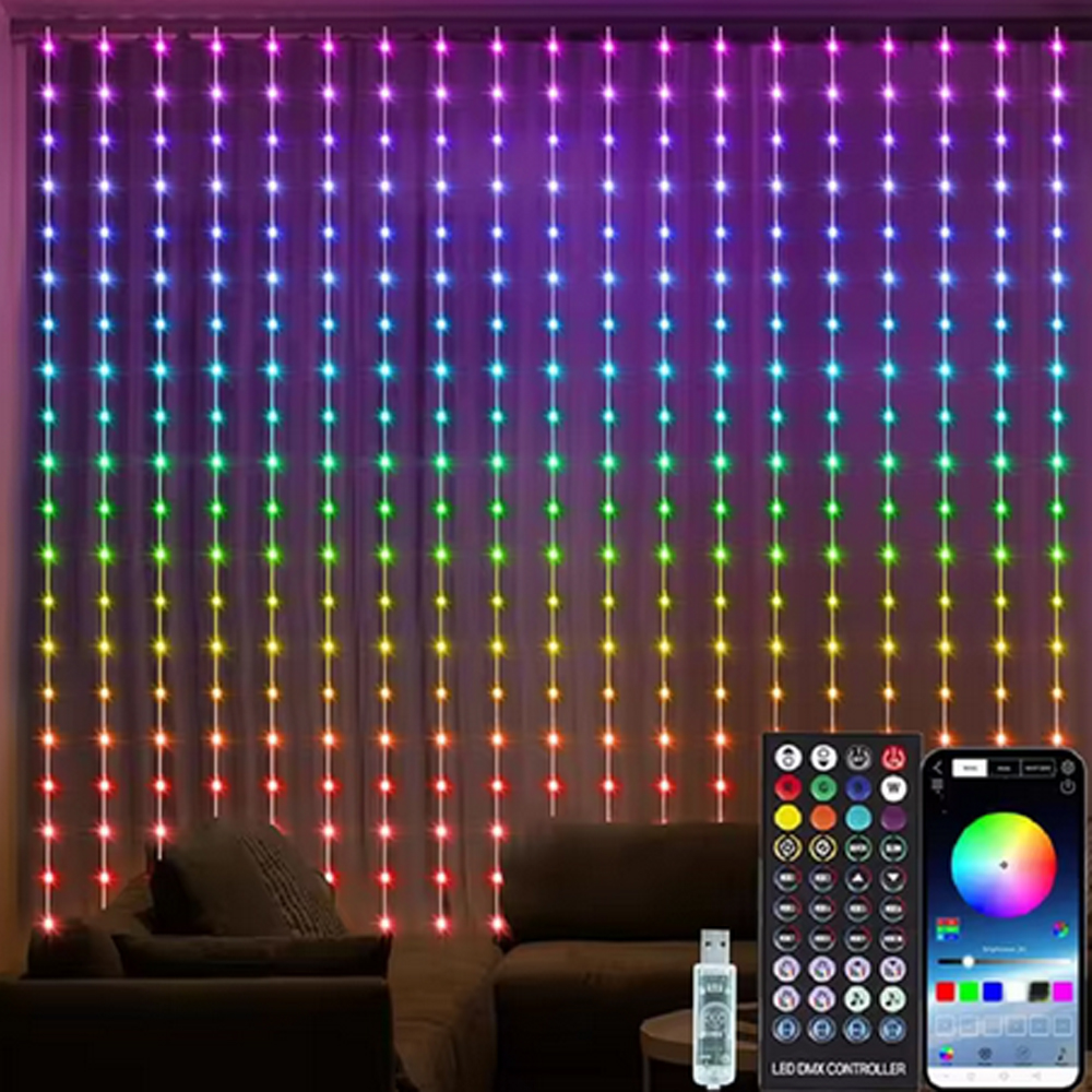 3M RGB Smart LED Curtain Light - огляд і ціна Outdoor Lighting Wedding Decor