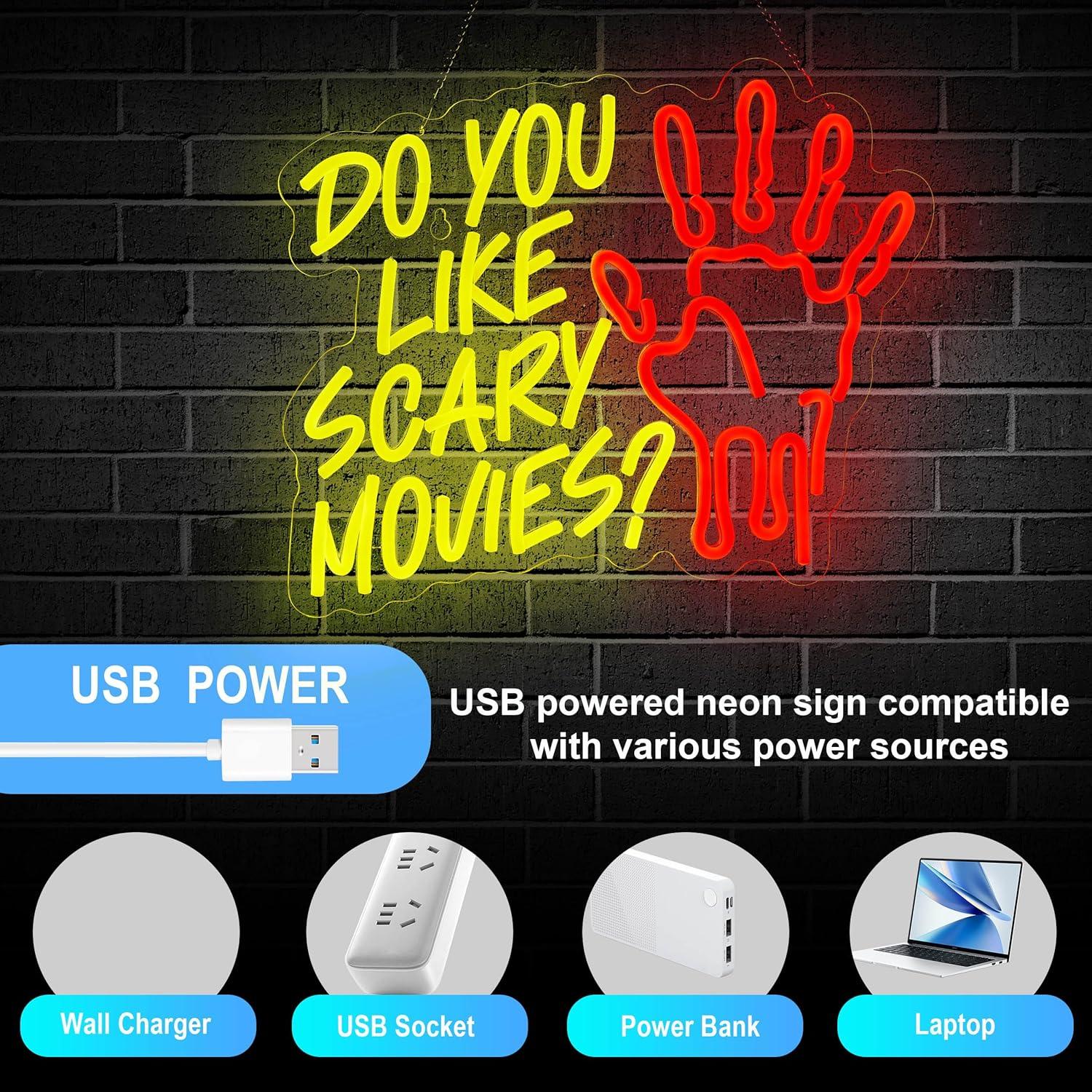 Do You Like Scary Movies Neon  - огляд і ціна Led Lighting Wall Decor
