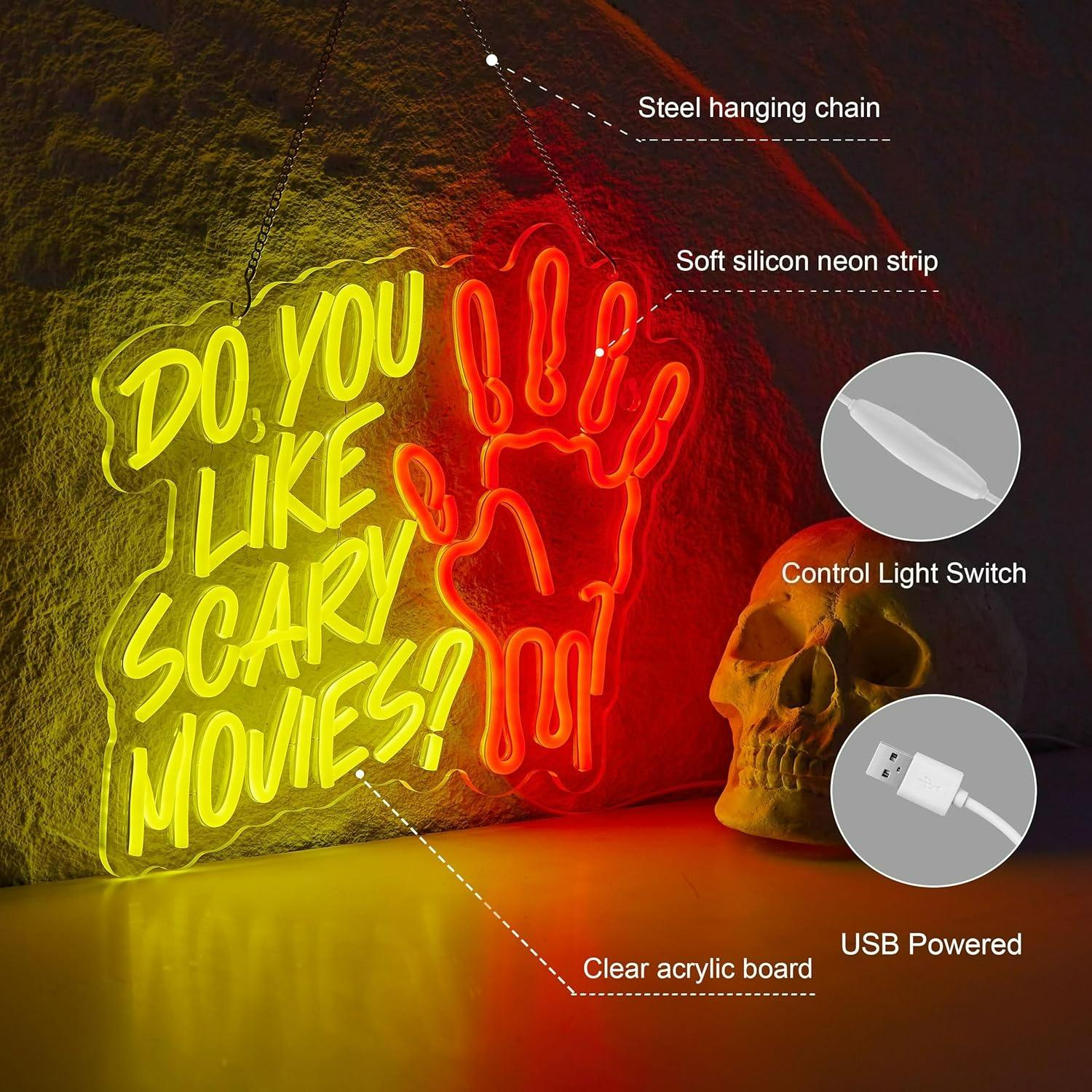 Do You Like Scary Movies Neon  - огляд і ціна Led Lighting Wall Decor
