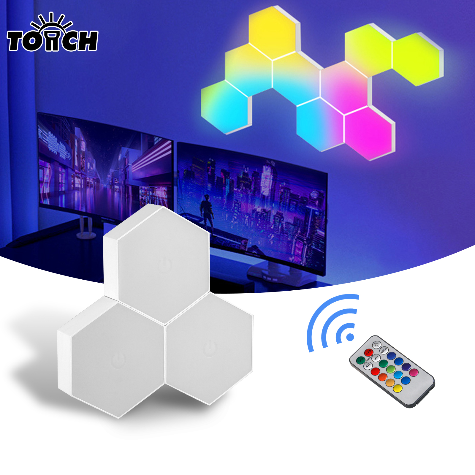 Remote control geometric hexag - огляд і ціна Wall Decor Lighting