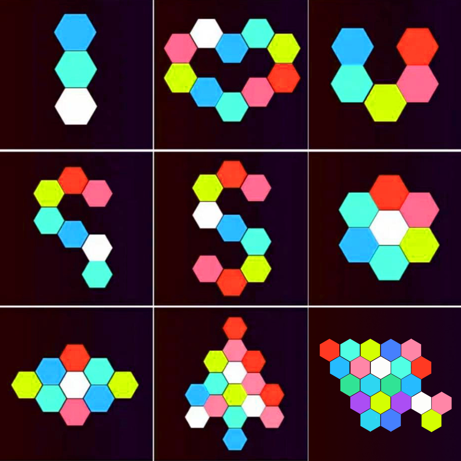 Remote control geometric hexag - огляд і ціна Wall Decor Lighting